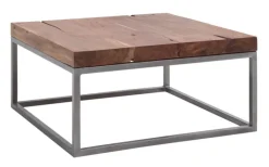 QUARTIER Couchtisch LUCINDA 75 x 75 cm Cracked Akazie