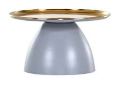 QUARTIER Couchtisch MURPHY grau goldfarbig