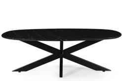 QUARTIER Couchtisch NOAH 120x70 cm Marmor Schwarz