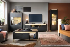 QUARTIER Couchtisch NORICA 110,4x46 cm schwarz matt