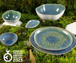 CreaTable Dessertteller YUKI 6er Set 22 cm Hochwertiges Steinzeug