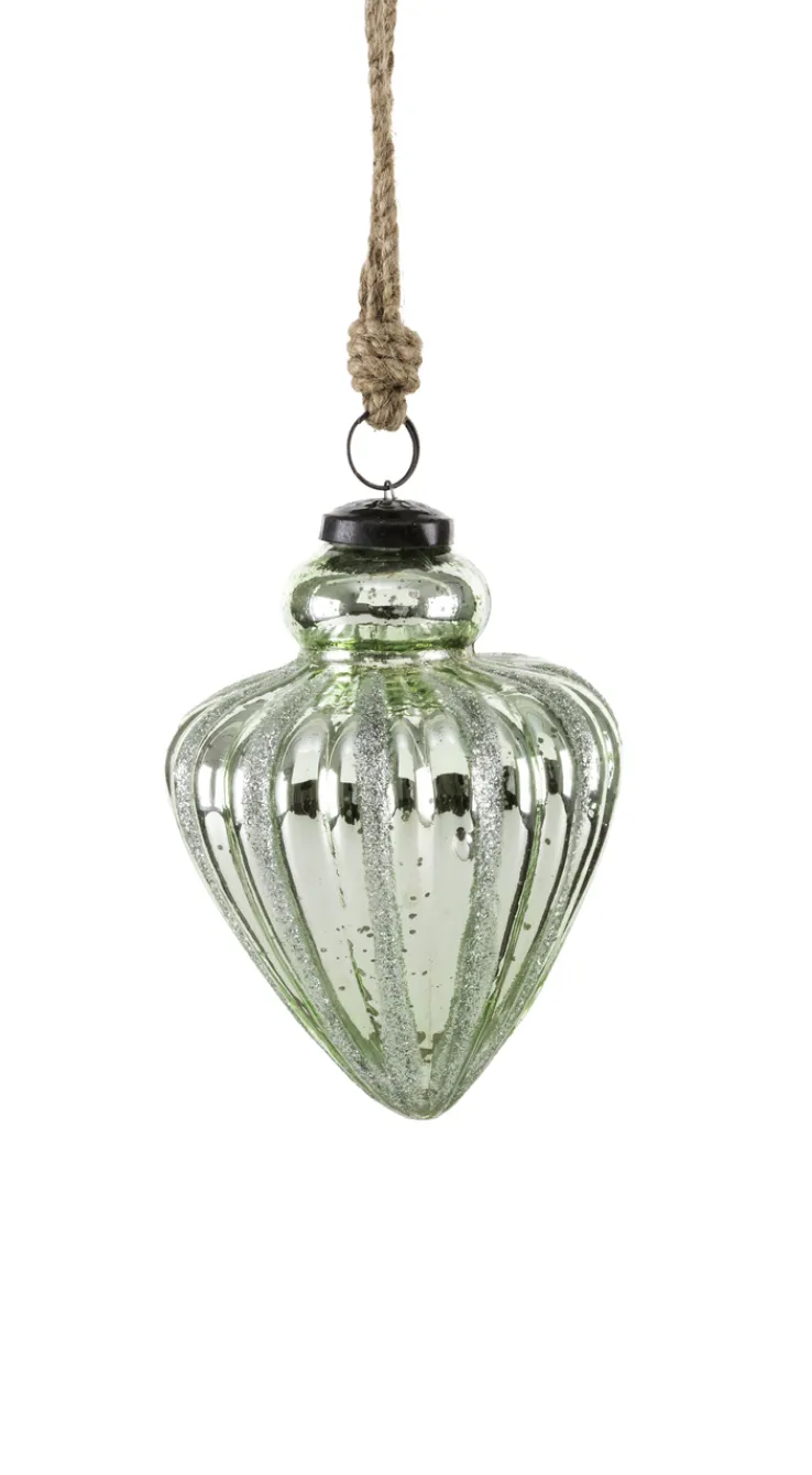 Deko Anhänger Glas 10 x 10 x 10 cm Grau