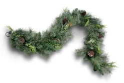 Deko Objekt Tannengirlande mit Zapfen CALM & COSY Kunststoff 182 x 18 x 20,1 cm Grün/Braun