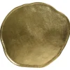 Dekotablett 36 x 40 cm Alu goldfarbig