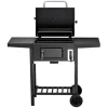deluxe4home Holzkohlegrill GRILLWAGEN XXL 105 x 50 cm schwarz