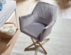 Drehstuhl 55 x 97 cm grau