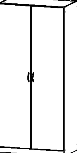 QUARTIER Drehtürenschrank CASE weiß