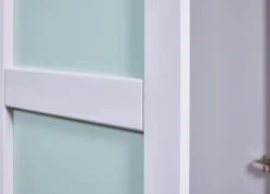 Drehtürenschrank KILIAN 92 x 205 cm weiß/ pastellgrün