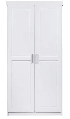 Drehtürenschrank LEONARD 95 x 190 cm weiß