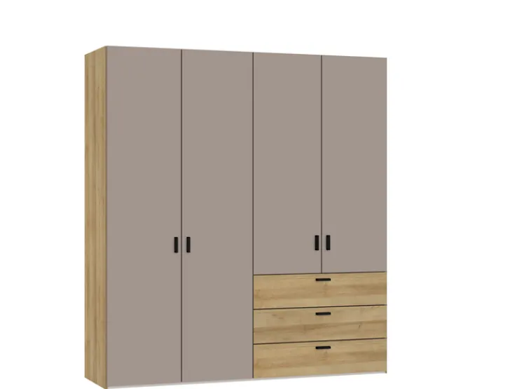 QUARTIER Drehtürenschrank LONGLINE VII braun