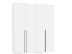 QUARTIER Drehtürenschrank TOPLINE IV 202,5 x 236 cm weiß