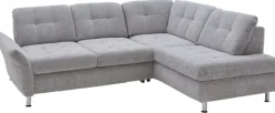 YoungLife by systempolster Ecksofa SEVRAN mit Schlaffunktion 242 x 210 cm alu