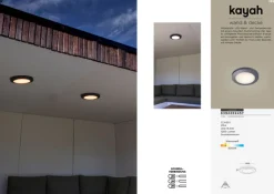 ECO-LIGHT LED Außenwandleuchte KAYAH anthrazit