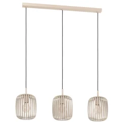 EGLO Retrofit Pendelleuchte ROMAZZINA 3-flg sandfarbig