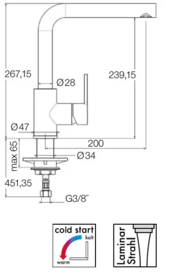 Einhebel-Küchenarmatur chrom