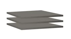 Einlegeboden 3er Set WASHTOWER II grau