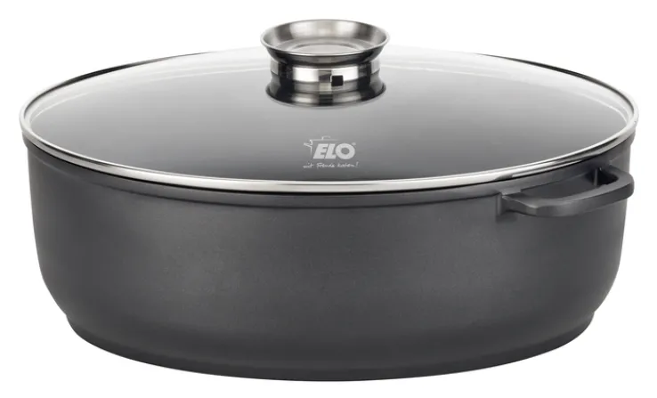 ELO mit Freude kochen! ELO Bräter ALUCAST 7 l Aluminiumguss schwarz
