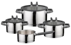 ELO mit Freude kochen! ELO Topfset RONDELLO 4-teilig Metall Silber