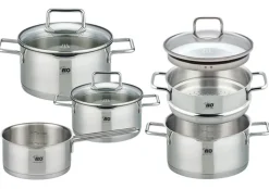 ELO mit Freude kochen! ELO Topf-Set SMART STEAM 5-teilig Edelstahl silberfarbig