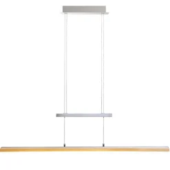 ELOBRA CCT LED Pendellampe PANAMA Nickelfarbig mit Holz