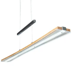 ELOBRA CCT LED Pendellampe PANAMA Nickelfarbig mit Holz