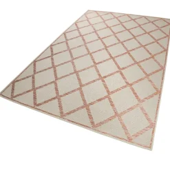 ESPRIT Outdoorteppich RHOMB 80 x 150 cm beige/rot