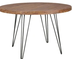 Esstisch 120 cm braun/ schwarz