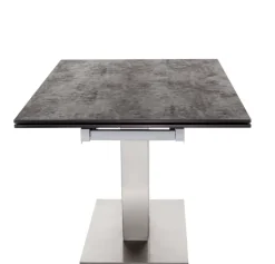 CASAVANTI Esstisch 160-240 x 90 cm Oxydo Darknight / Edelstahl