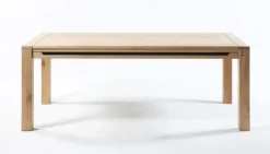 Esstisch 180-280 x 90 cm Wildeiche Bianco massiv