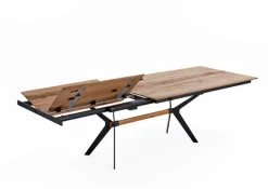 Esstisch BORNEO 180 (280) x 100 cm Balkeneiche Natur massiv