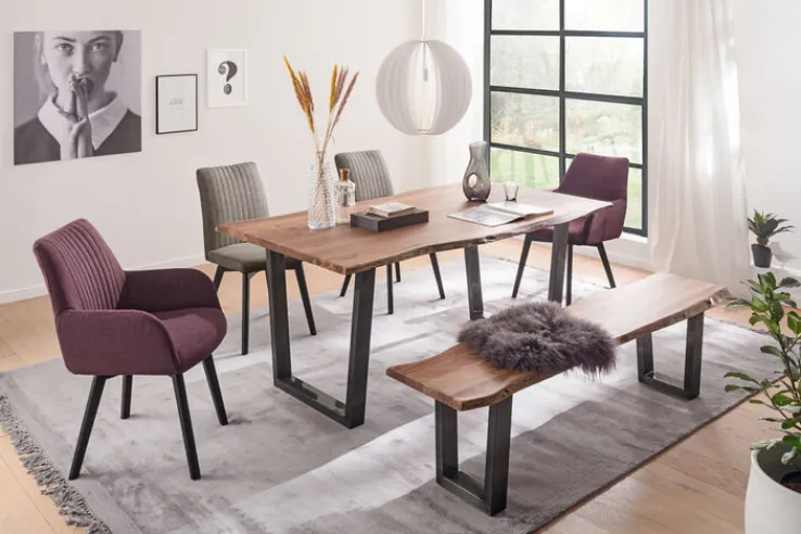 Esstisch CALABRIA 180 x 100 cm Akazie natur lackiert