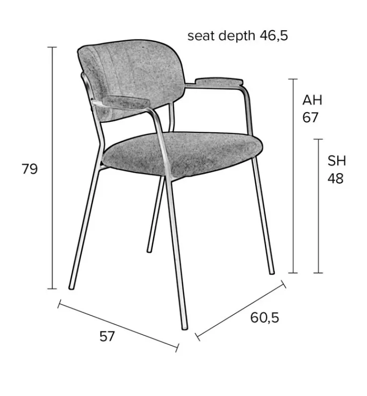 QUARTIER Esszimmerstuhl ARMJOLIEN 2er Set hellgrün