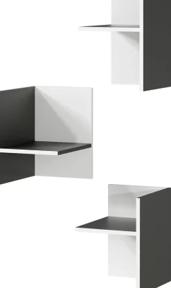 Facheinsätze PASADENA 3-teilig Graphit/ Weiß