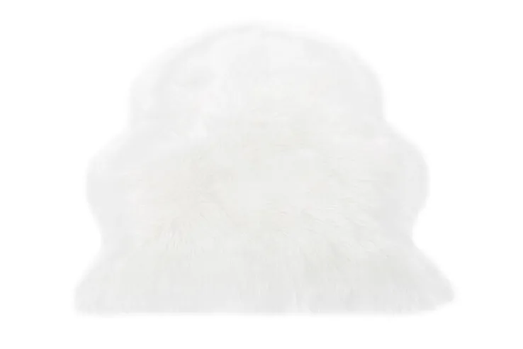 Fellteppich OVIUM 55 x 80 cm weiß