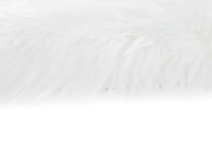 Fellteppich OVIUM 55 x 80 cm weiß