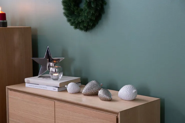 Fink Weihnachtsdeko Zapfen CONE 11 cm silberfarbig