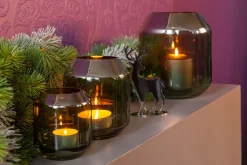 Fink Windlicht SMILLA 9 cm dunkelgrün