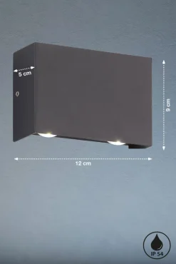 FISCHER & HONSEL LED Außenwandleuchte NAIROBI 12 x 5 cm schwarz