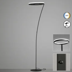 FISCHER & HONSEL LED Stehleuchte SIRKO 177 cm schwarz