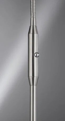 FISCHER & HONSEL LED Stehleuchte DENT 1-flg nickelfarbig