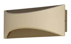 FISCHER & HONSEL LED Wandleuchte RIO, Metall, 22,5 x 7,7 x 9 cm, Beige/Weiß