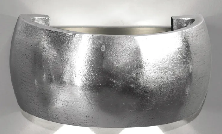 FISCHER & HONSEL LED Wandleuchte ALBI, Metall, rund, 20 x 10 cm, Alu-/Nickelfarbig