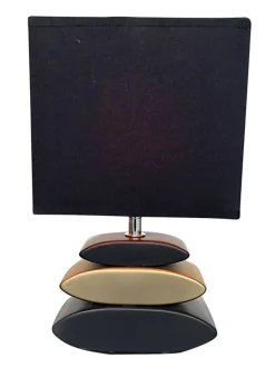 FISCHER & HONSEL Retrofit Tischlampe LINER schwarz/ goldfarbig