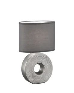 FISCHER & HONSEL Retrofit Tischlampe EYE 38 cm silberfarbig /anthrazit