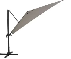 Garden FLAIR Ampelschirm NORMAN 2-teilig 300 x 300 cm hellgrau
