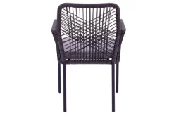 Garden FLAIR Gartenstuhl OLAF I schwarz /Rope anthrazit