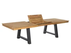 Garden FLAIR Gartentisch OLI 220-300 x 100 cm sandschwarz /Teak