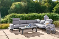 Garden FLAIR Living Gartenlounge RUNE 3-tlg schwarz /grau