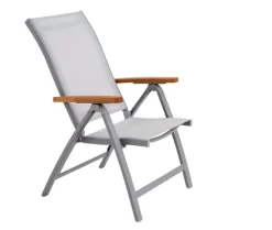Garden FLAIR Positionsstuhl Garten SALZBURG Alu /hellgrau