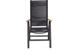 Garden FLAIR Positionsstuhl Garten LEIF schwarz /Rope